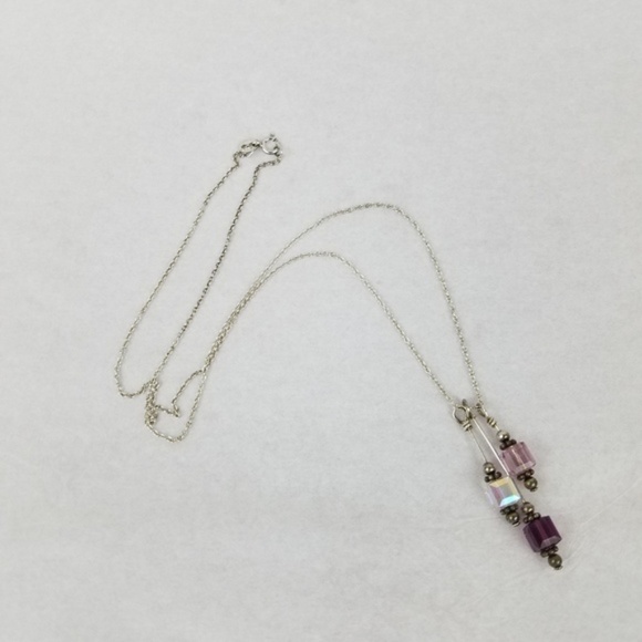 925 Sterling SILVER Artisan AB Crystal Beaded Boho - Picture 3 of 11